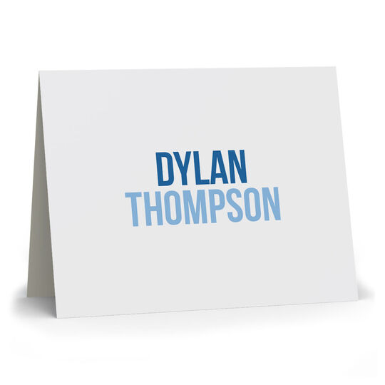 Two Tone Modern Folded Note Cards